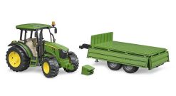 BRUDER 2108 Zelený TRAKTOR JOHN DEERE 5115M s valníkem
