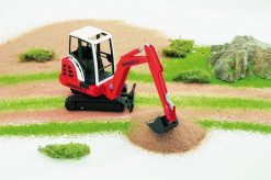 BRUDER 2432 Červeno bílý MINIBAGR SCHAEFF HR16