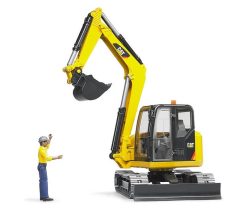 BRUDER 2466 ŽLUTÝ MINI BAGR CAT s figurkou