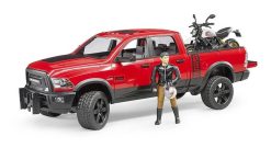 BRUDER 2502 Terénní auto RAM + motorka Ducati Desert