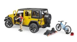 BRUDER 2543 Auto Jeep Wrangler Rubicon s figurkou - cyklista