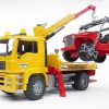 BRUDER 2750 Žluté AUTO MAN TGA odtahovka