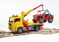 BRUDER 2750 Žluté AUTO MAN TGA odtahovka