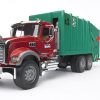 BRUDER 2812 Zelené AUTO MACK Granite POPELÁŘ
