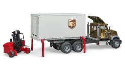 BRUDER 2828 MACK Granite UPS s vysokozdvižným vozíkem