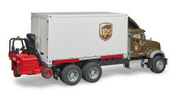 BRUDER 2828 MACK Granite UPS s vysokozdvižným vozíkem