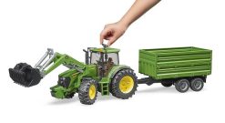 BRUDER 3055 Zelený TRAKTOR JOHN DEERE 7930 s valníkem