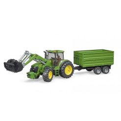 BRUDER 3055 Zelený TRAKTOR JOHN DEERE 7930 s valníkem