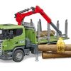 BRUDER 3524 Zelené AUTO SCANIA R přeprava dřeva