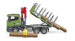 BRUDER 3524 Zelené AUTO SCANIA R přeprava dřeva