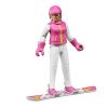 BRUDER 60420 Figurka snowboardistka s příslušenstvím