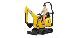 BRUDER 62002 Žlutý mikro BAGR JCB 8010 CTS s figurkou