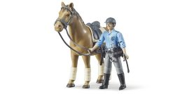 BRUDER 62507 Figurka - policista, kůň