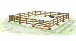 BRUDER 62604 Ohrada na zvířata - hnědá