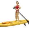 BRUDER 62785 BWORLD Zachránářský paddleboard s figurkou ženy