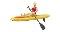 BRUDER 62785 BWORLD Zachránářský paddleboard s figurkou ženy