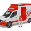 BRUDER 2676 MB Sprinter sanitka s řidičem, majákem a sirénou