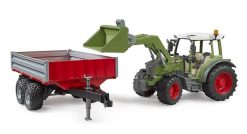 BRUDER 2182 Zelený TRAKTOR FENDT VARIO 211 s čelním nakladačem a valníkem