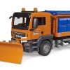 BRUDER 3785 MAN TGS silničářské auto, zimní údržba, s radlicí