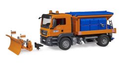 BRUDER 3785 MAN TGS silničářské auto, zimní údržba, s radlicí