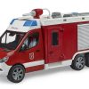 BRUDER 2680 Mercedes-Benz hasičský vůz s vodním dělem, čerpadlem, majákem