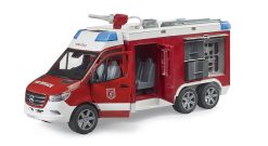BRUDER 2680 Mercedes-Benz hasičský vůz s vodním dělem, čerpadlem, majákem