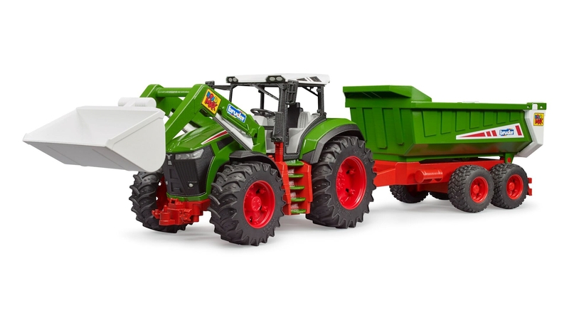 BRUDER 3452 Traktor ROADMAX s čelním nakladačem a vozem