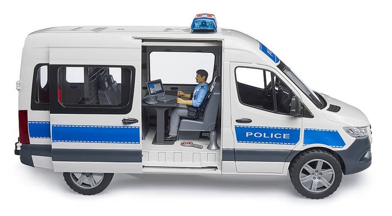 BRUDER 2683 MB Sprinter Policejní zásahové vozidlo se světelným a zvukovým modulem a příslušenstvím