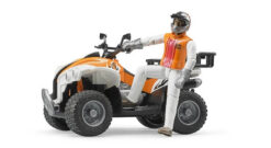 BRUDER 63000 Oranžová čtyřkolka s řidičem