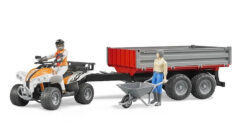 BRUDER 63000 Oranžová čtyřkolka s řidičem