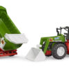 BRUDER 3452 ROADMAX Traktor s čelním nakladačem a vozem
