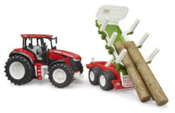 BRUDER 3453 ROADMAX Traktor s přívěsem a kládami