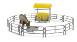 BRUDER 62612 Seník s ohradami, korytem a krávou